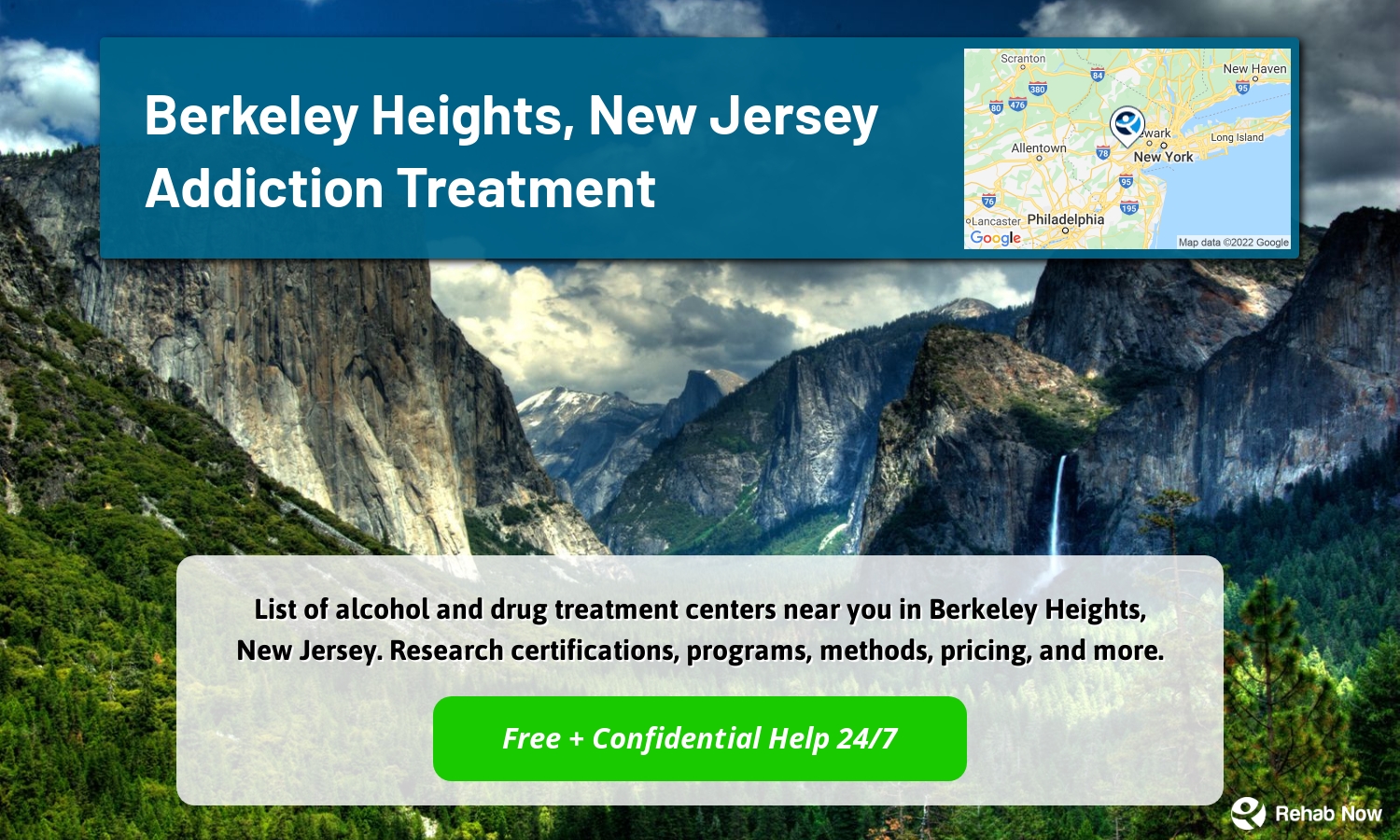 List of alcohol and drug treatment centers near you in Berkeley Heights, New Jersey. Research certifications, programs, methods, pricing, and more.