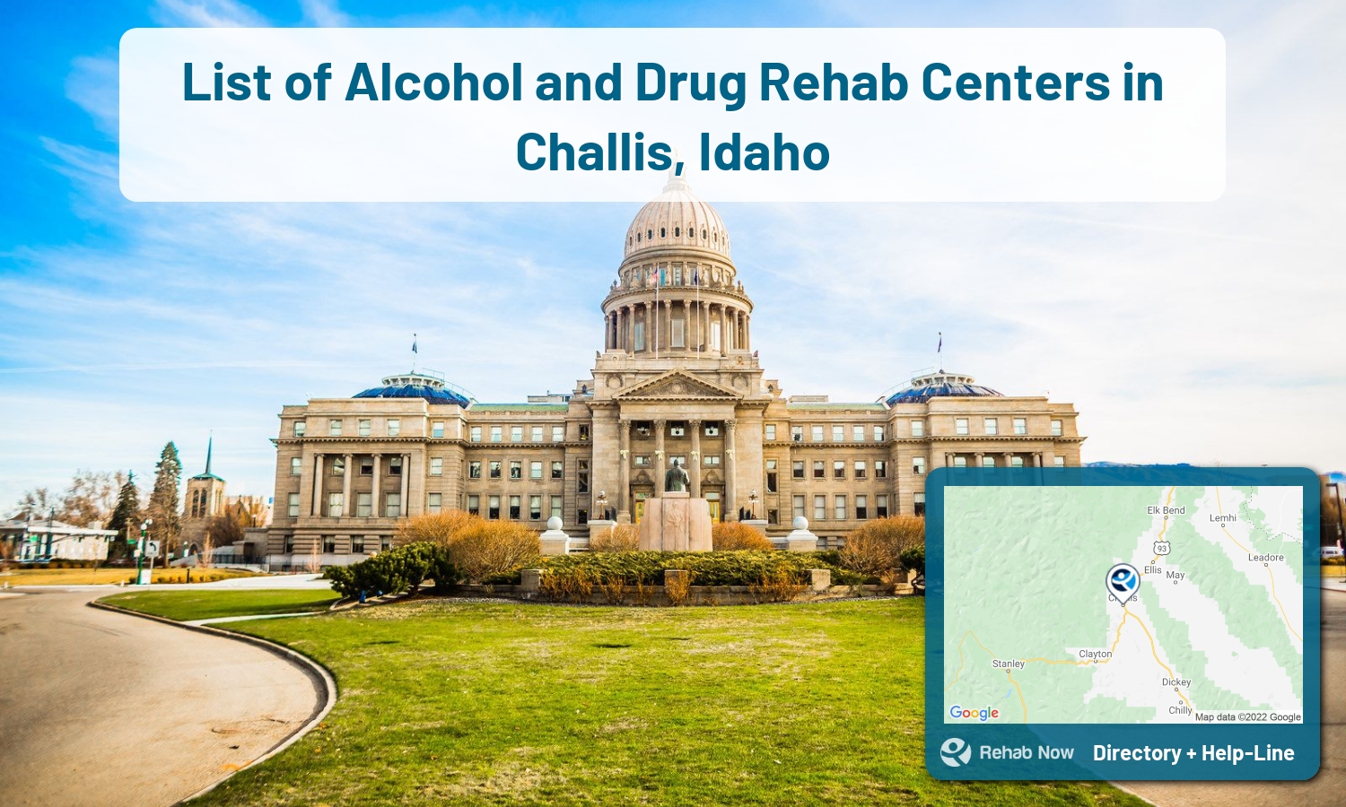 Our experts can help you find treatment now in Challis, Idaho. We list drug rehab and alcohol centers in Idaho.