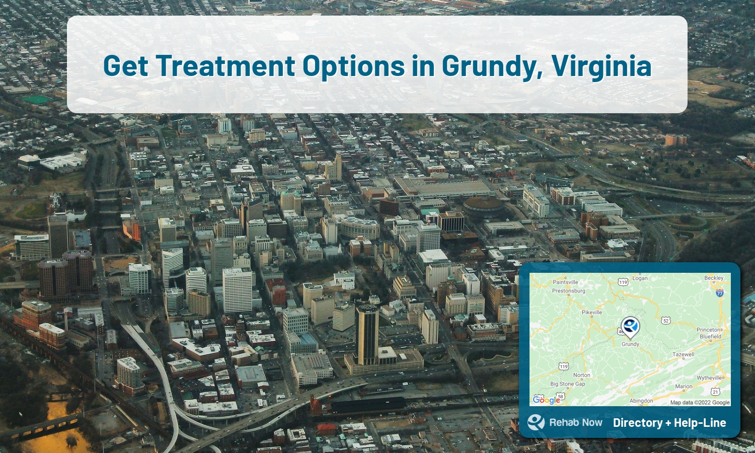 Need treatment nearby in Grundy, Virginia? Choose a drug/alcohol rehab center from our list, or call our hotline now for free help.