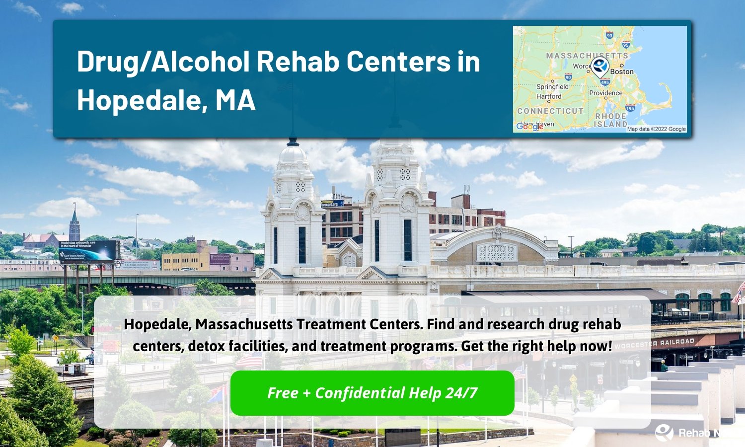 Hopedale, Massachusetts Treatment Centers. Find and research drug rehab centers, detox facilities, and treatment programs. Get the right help now!