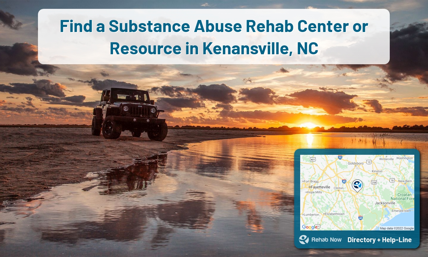 Let our expert counselors help find the best addiction treatment in Kenansville, North Carolina now with a free call to our hotline.