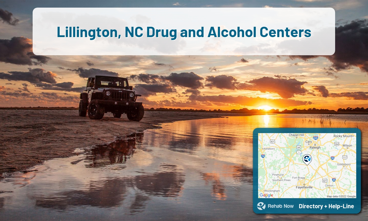 Ready to pick a rehab center in Lillington? Get off alcohol, opiates, and other drugs, by selecting top drug rehab centers in North Carolina