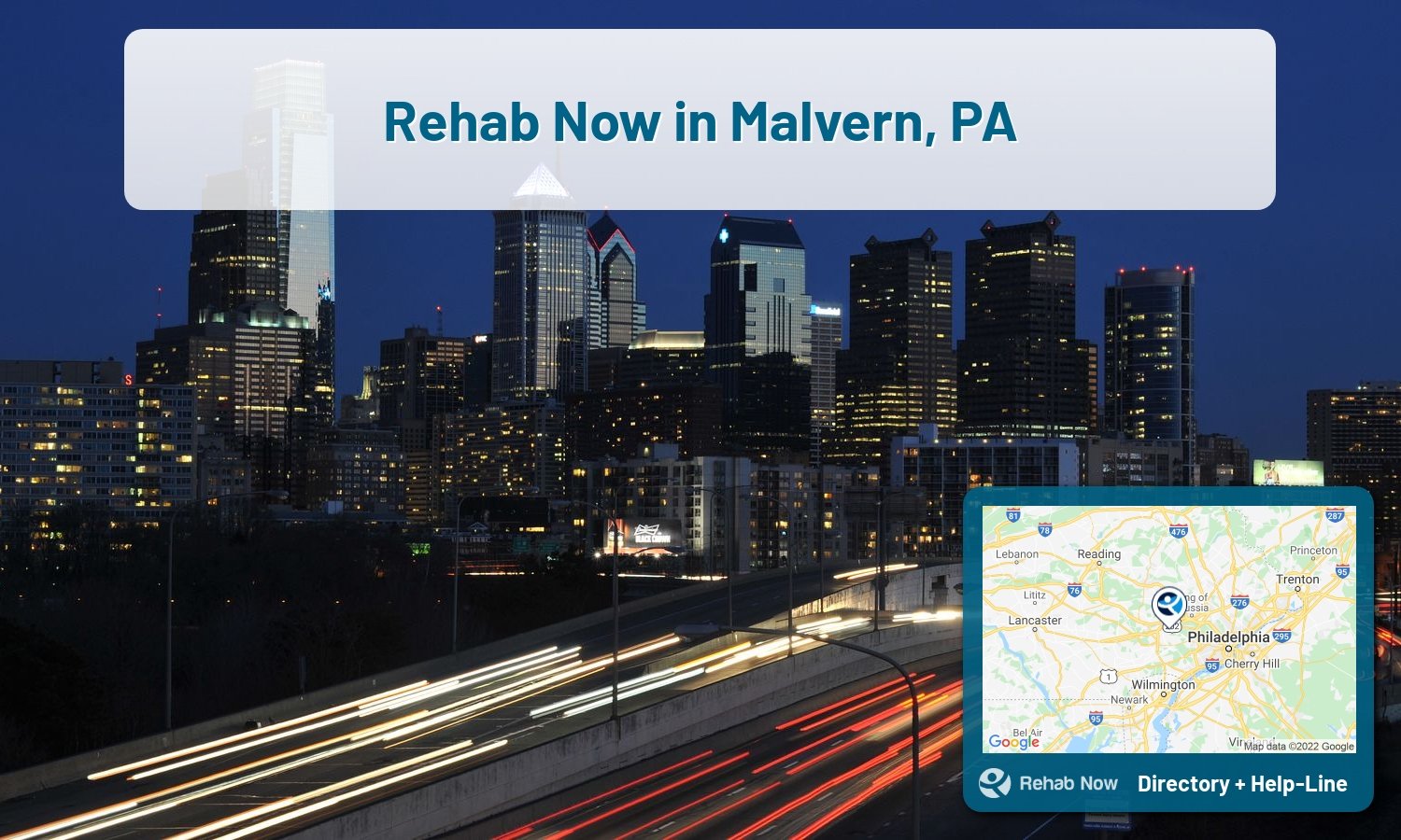Let our expert counselors help find the best addiction treatment in Malvern, Pennsylvania now with a free call to our hotline.