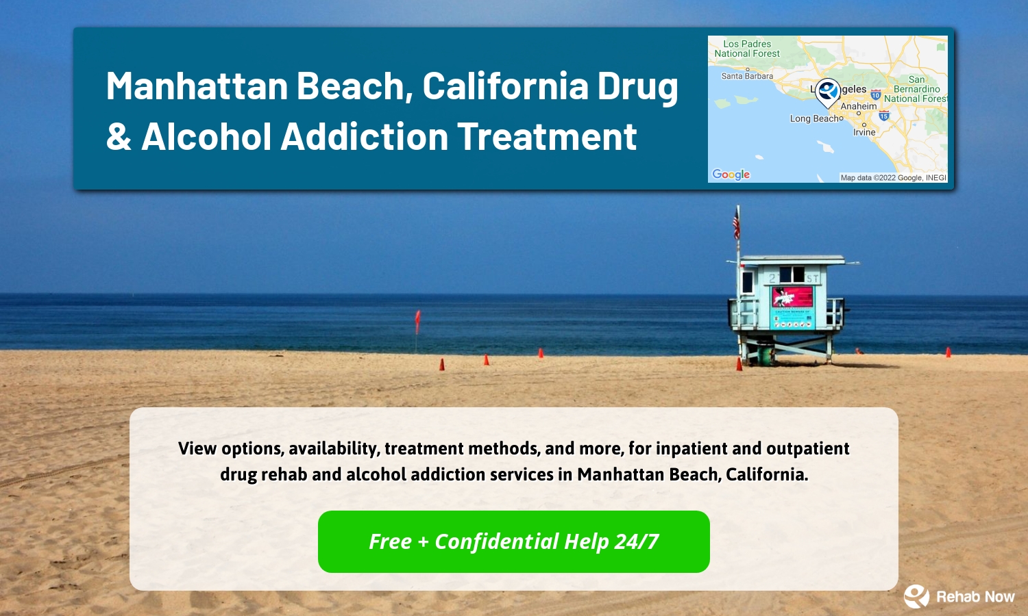 View options, availability, treatment methods, and more, for inpatient and outpatient drug rehab and alcohol addiction services in Manhattan Beach, California.