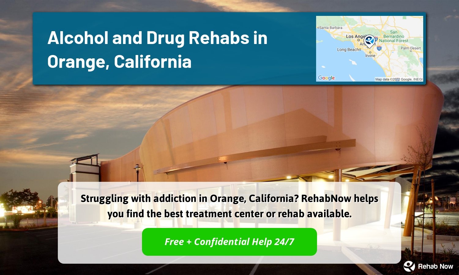Struggling with addiction in Orange, California? RehabNow helps you find the best treatment center or rehab available.