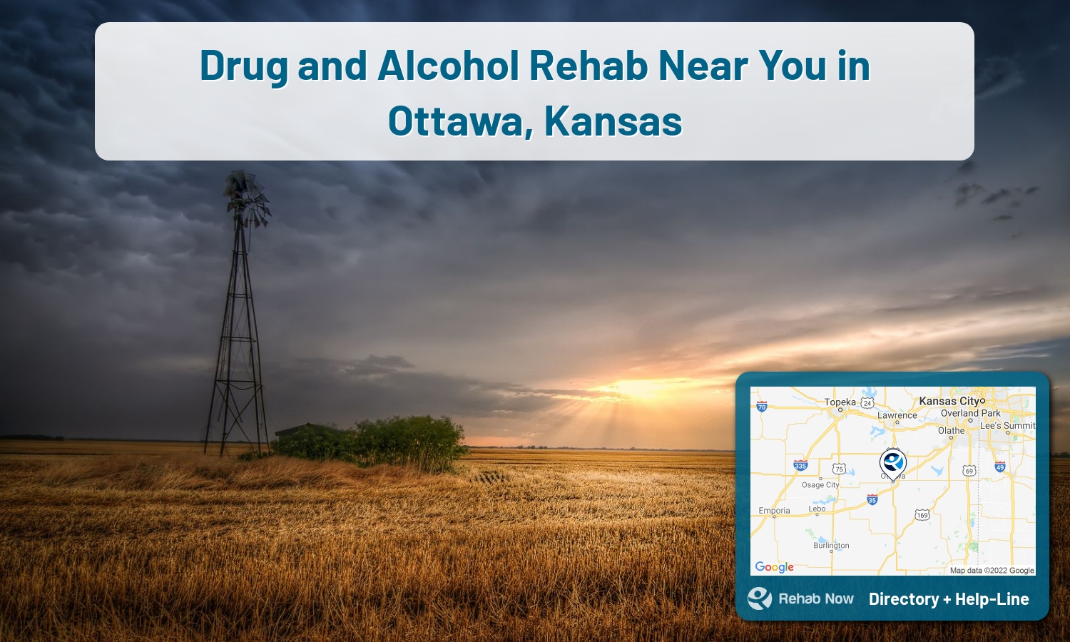 Our experts can help you find treatment now in Ottawa, Kansas. We list drug rehab and alcohol centers in Kansas.