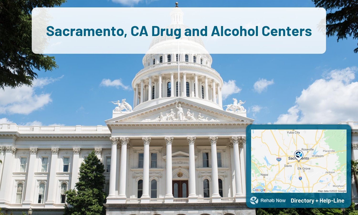 Need treatment nearby in Sacramento, California? Choose a drug/alcohol rehab center from our list, or call our hotline now for free help.