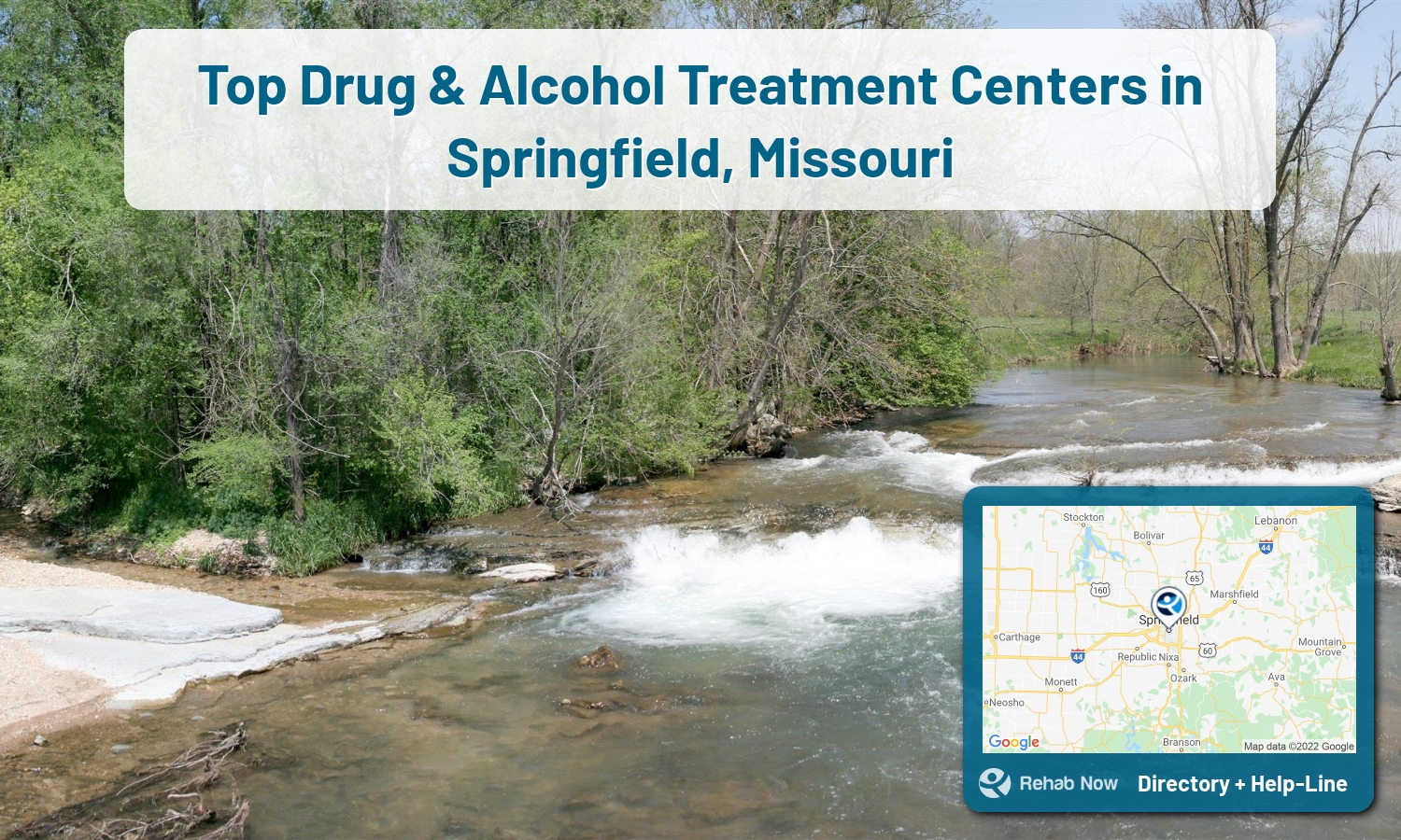 Struggling with addiction in Springfield, Missouri? RehabNow helps you find the best treatment center or rehab available.