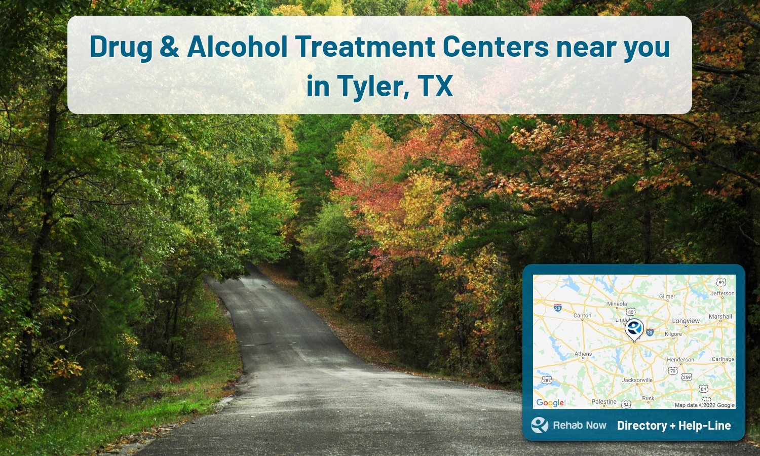 Need treatment nearby in Tyler, Texas? Choose a drug/alcohol rehab center from our list, or call our hotline now for free help.