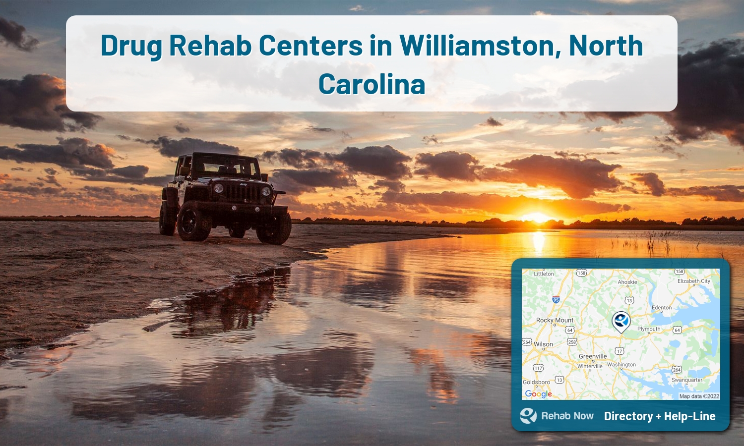 List of alcohol and drug treatment centers near you in Williamston, North Carolina. Research certifications, programs, methods, pricing, and more.
