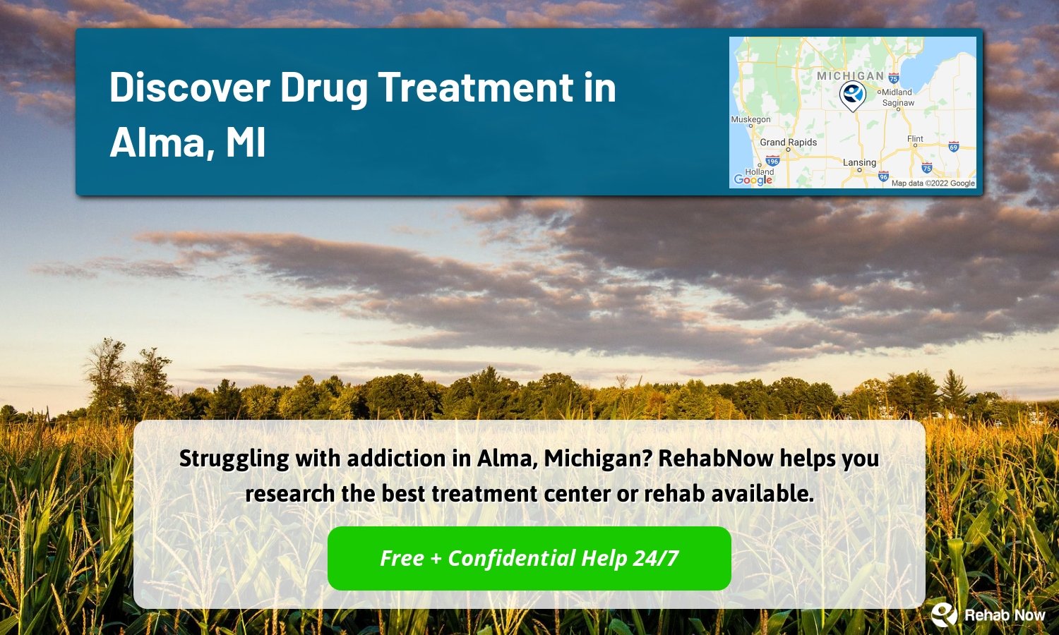 Struggling with addiction in Alma, Michigan? RehabNow helps you research the best treatment center or rehab available.