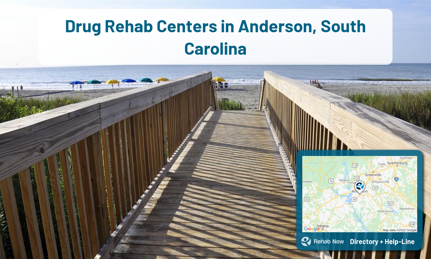 Need treatment nearby in Anderson, South Carolina? Choose a drug/alcohol rehab center from our list, or call our hotline now for free help.