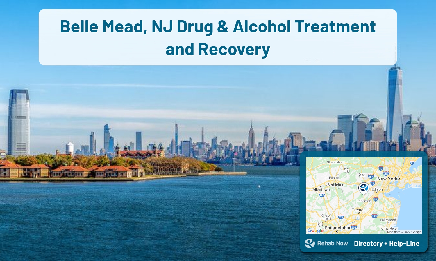 Our experts can help you find treatment now in Belle Mead, New Jersey. We list drug rehab and alcohol centers in New Jersey.
