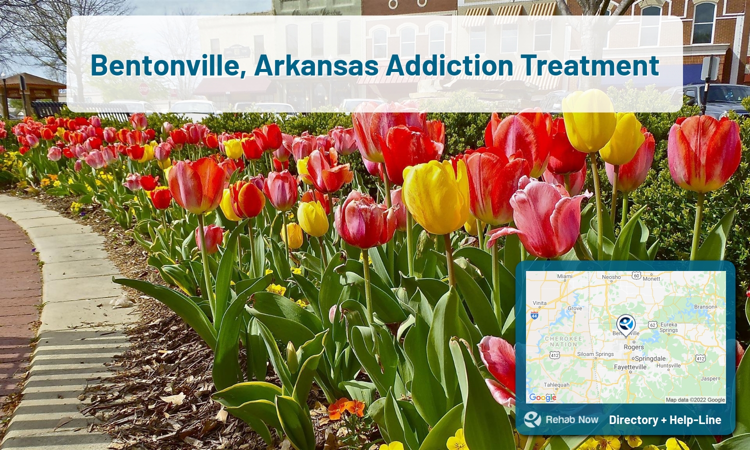 Drug rehab and alcohol treatment services nearby Bentonville, AR. Need help choosing a treatment program? Call our free hotline!