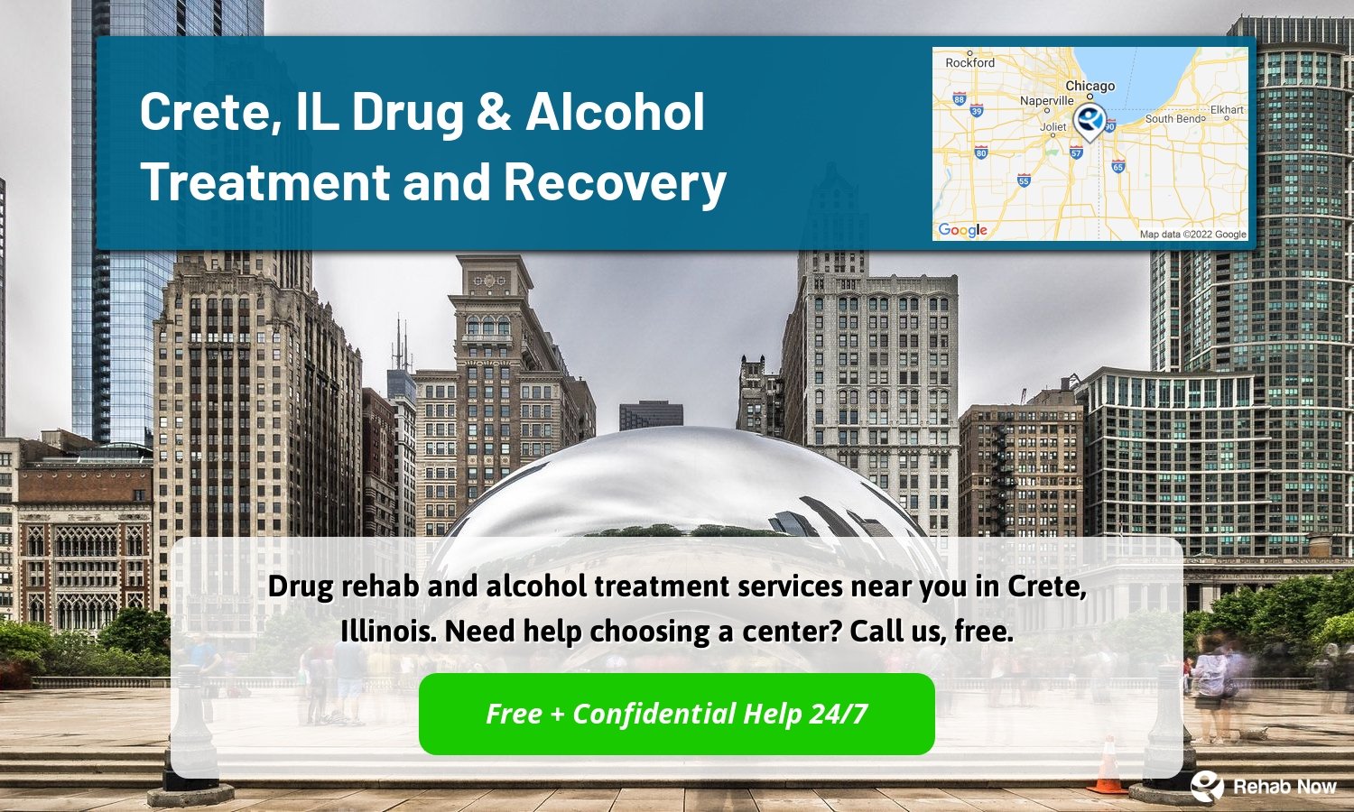 Drug rehab and alcohol treatment services near you in Crete, Illinois. Need help choosing a center? Call us, free.