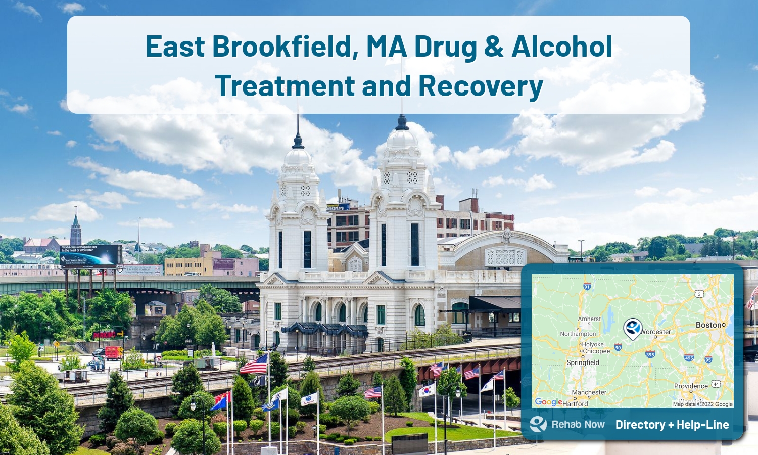 Need treatment nearby in East Brookfield, Massachusetts? Choose a drug/alcohol rehab center from our list, or call our hotline now for free help.