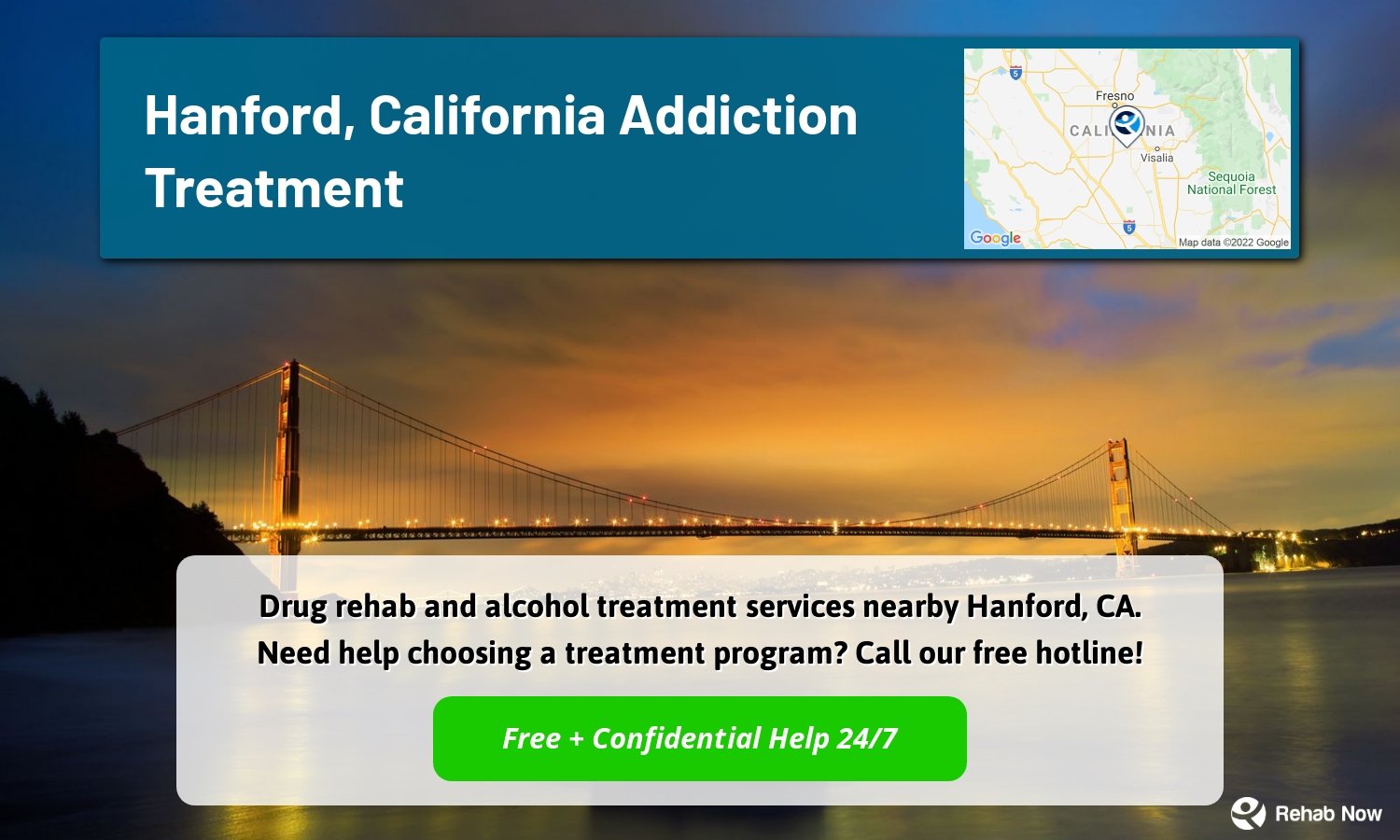 Drug rehab and alcohol treatment services nearby Hanford, CA. Need help choosing a treatment program? Call our free hotline!