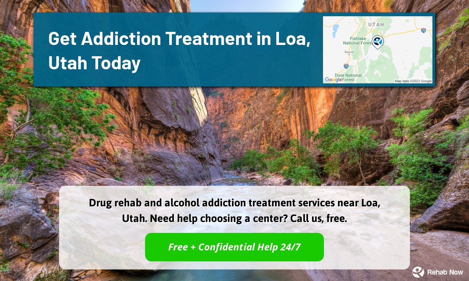 Drug rehab and alcohol addiction treatment services near Loa, Utah. Need help choosing a center? Call us, free.