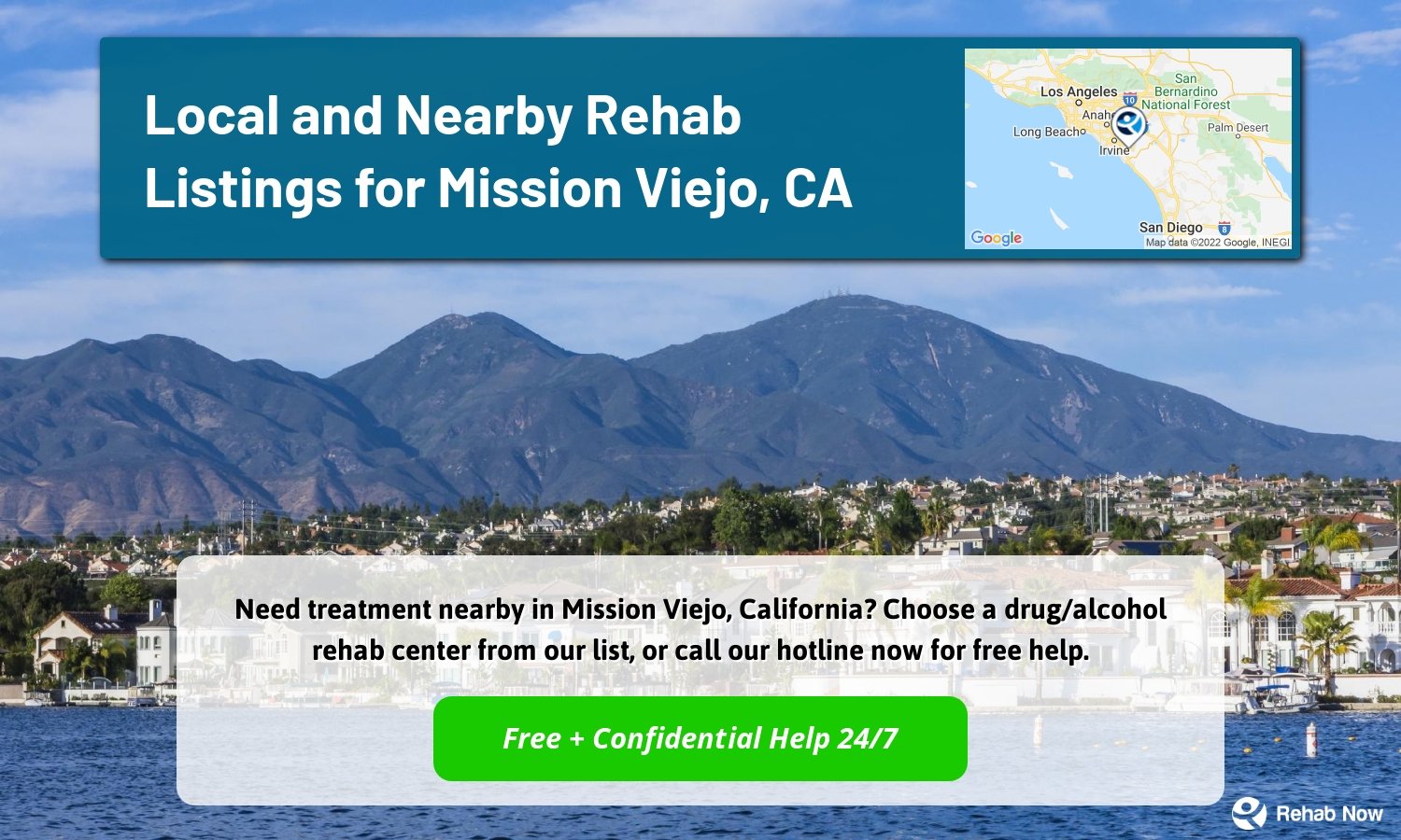 Need treatment nearby in Mission Viejo, California? Choose a drug/alcohol rehab center from our list, or call our hotline now for free help.