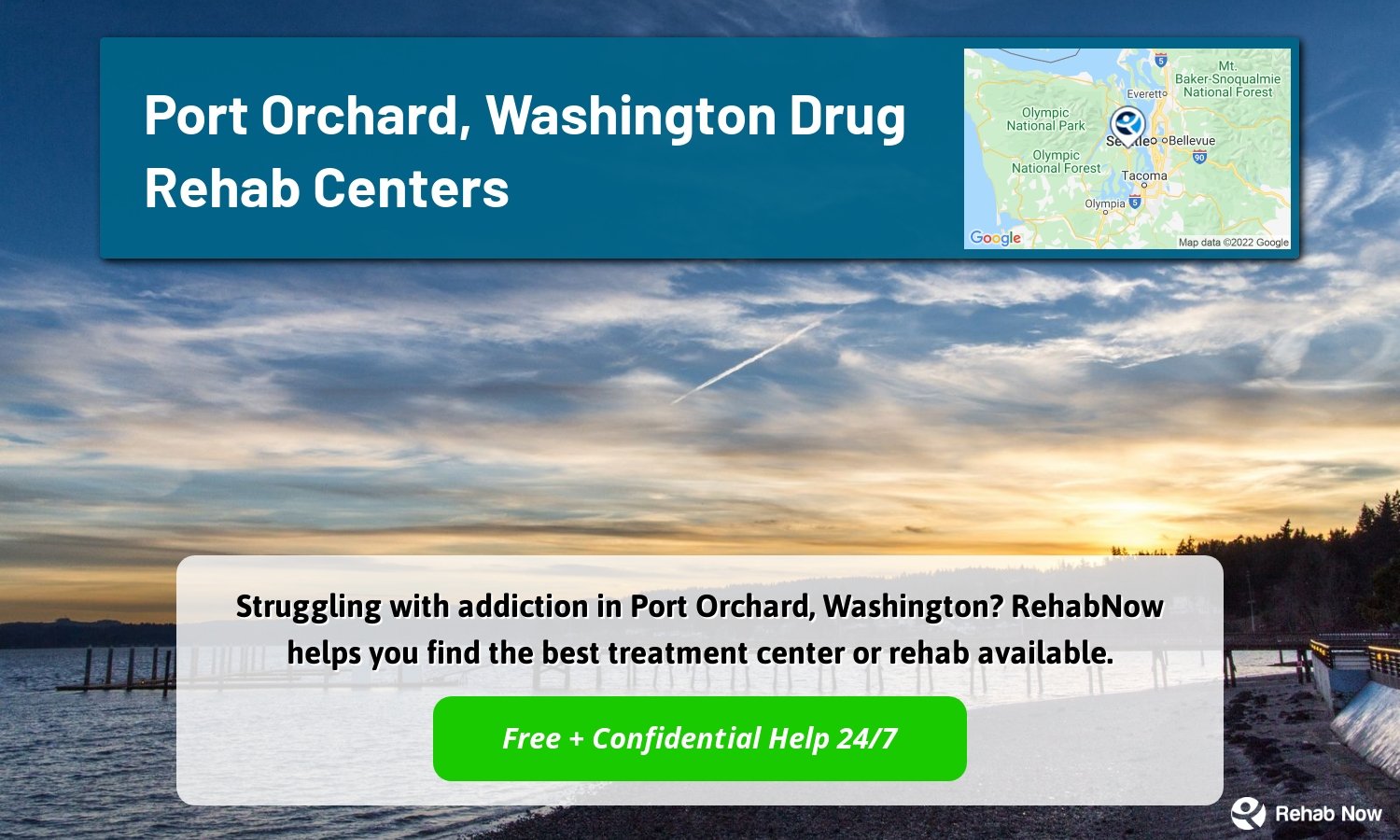Struggling with addiction in Port Orchard, Washington? RehabNow helps you find the best treatment center or rehab available.