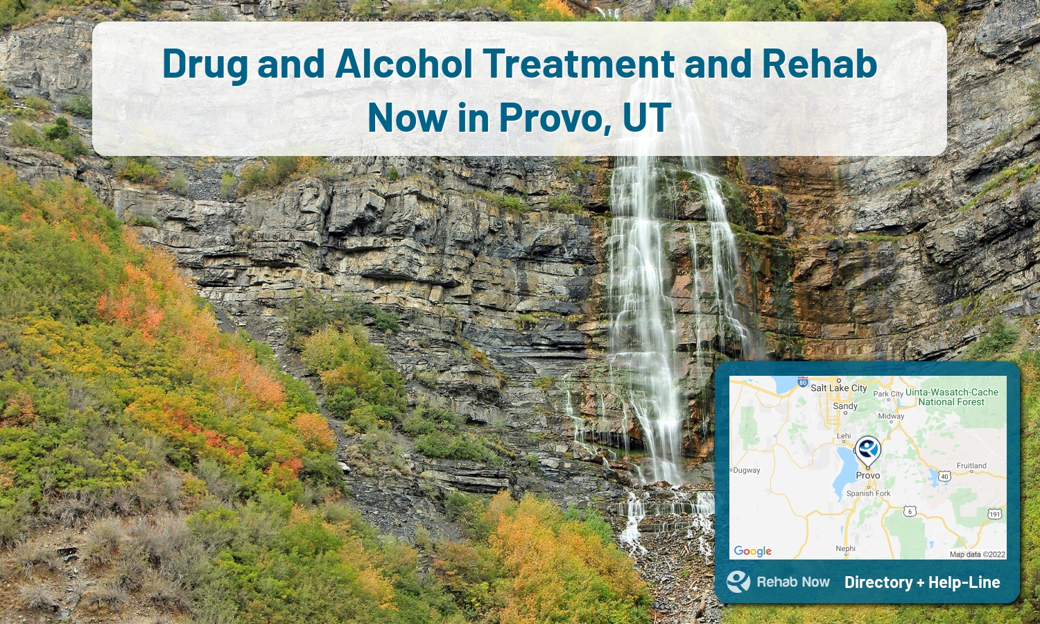 Struggling with addiction in Provo, Utah? RehabNow helps you find the best treatment center or rehab available.