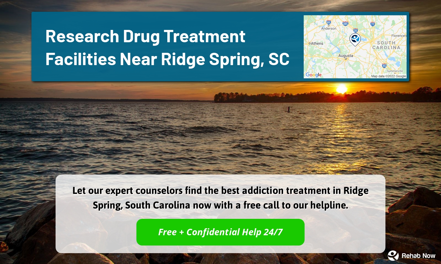Let our expert counselors find the best addiction treatment in Ridge Spring, South Carolina now with a free call to our helpline.