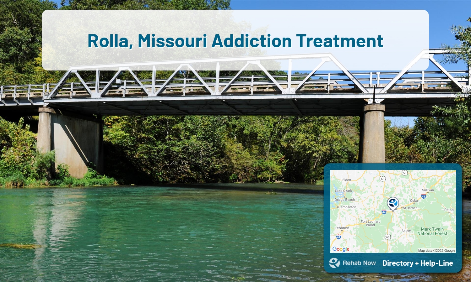 Let our expert counselors help find the best addiction treatment in Rolla, Missouri now with a free call to our hotline.