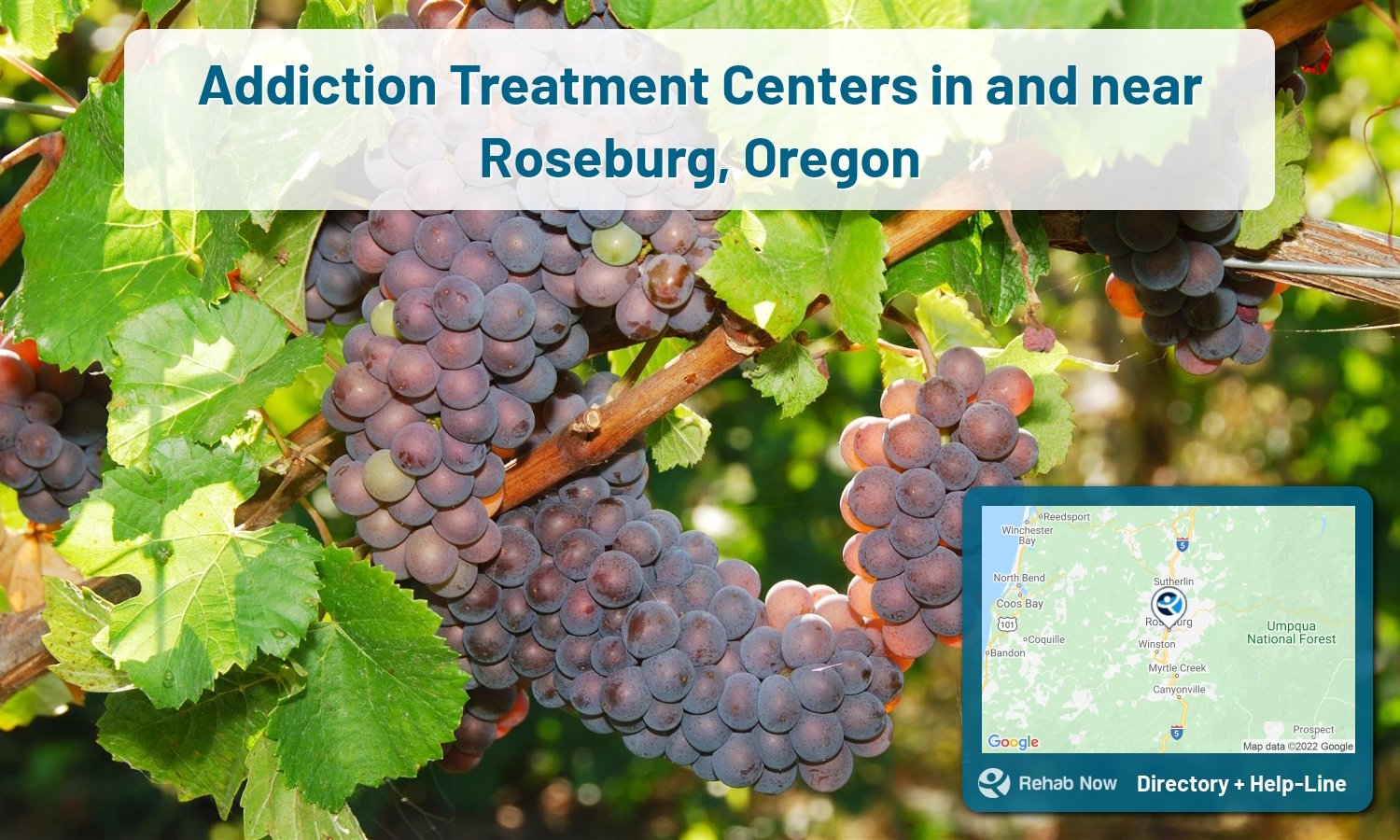 Roseburg, OR Treatment Centers. Find drug rehab in Roseburg, Oregon, or detox and treatment programs. Get the right help now!