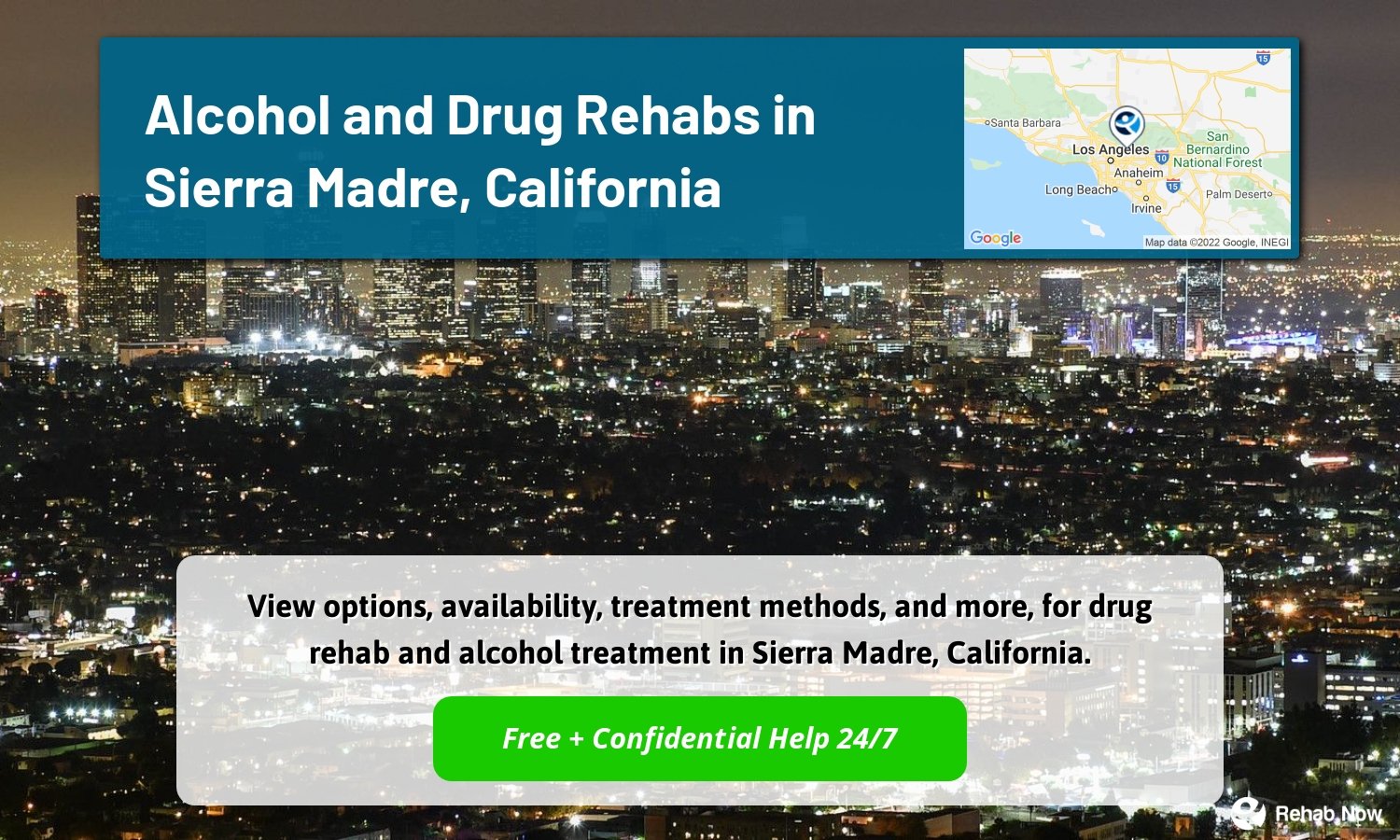 View options, availability, treatment methods, and more, for drug rehab and alcohol treatment in Sierra Madre, California.