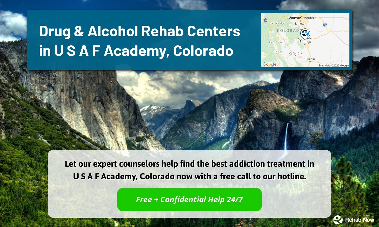 Let our expert counselors help find the best addiction treatment in U S A F Academy, Colorado now with a free call to our hotline.