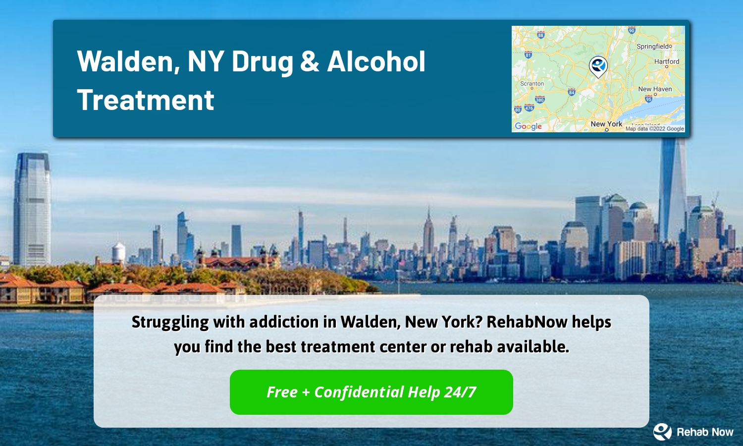 Struggling with addiction in Walden, New York? RehabNow helps you find the best treatment center or rehab available.