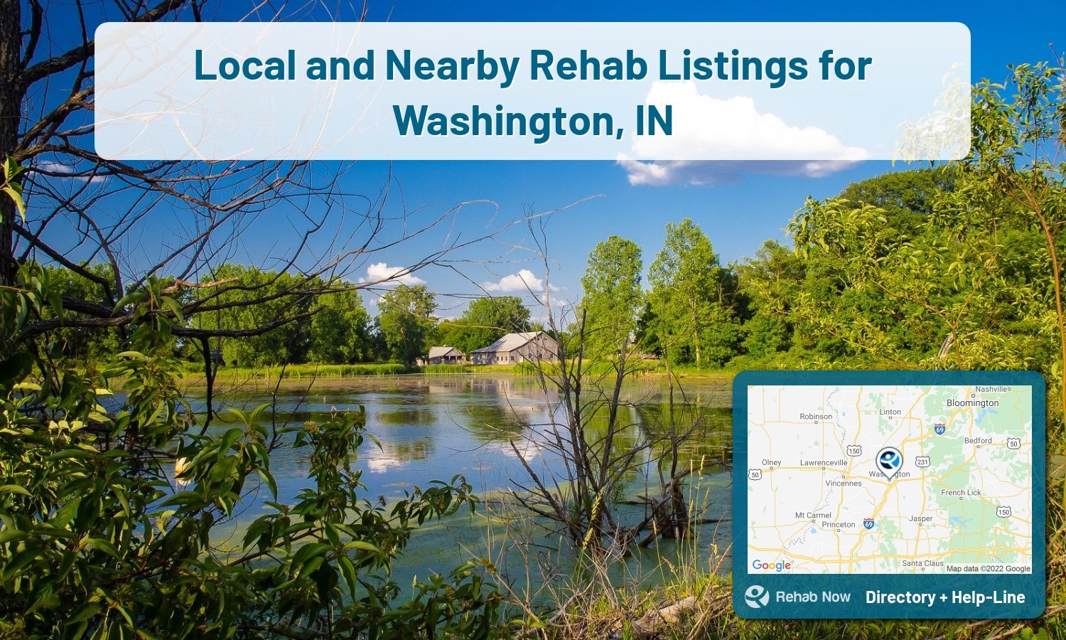 Find drug rehab and alcohol treatment services in Washington. Our experts help you find a center in Washington, Indiana