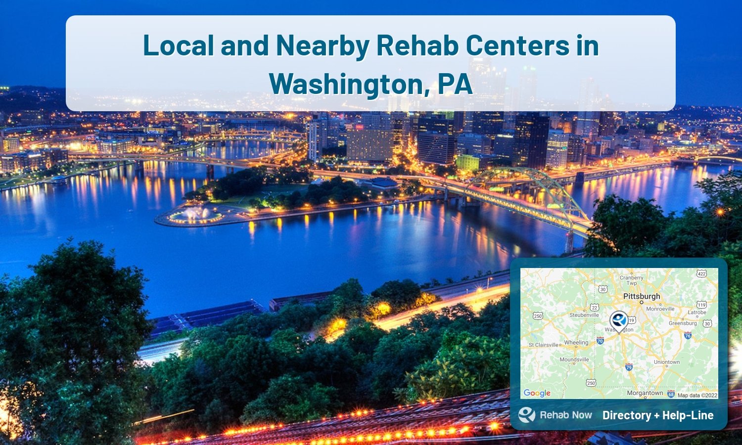 Need treatment nearby in Washington, Pennsylvania? Choose a drug/alcohol rehab center from our list, or call our hotline now for free help.