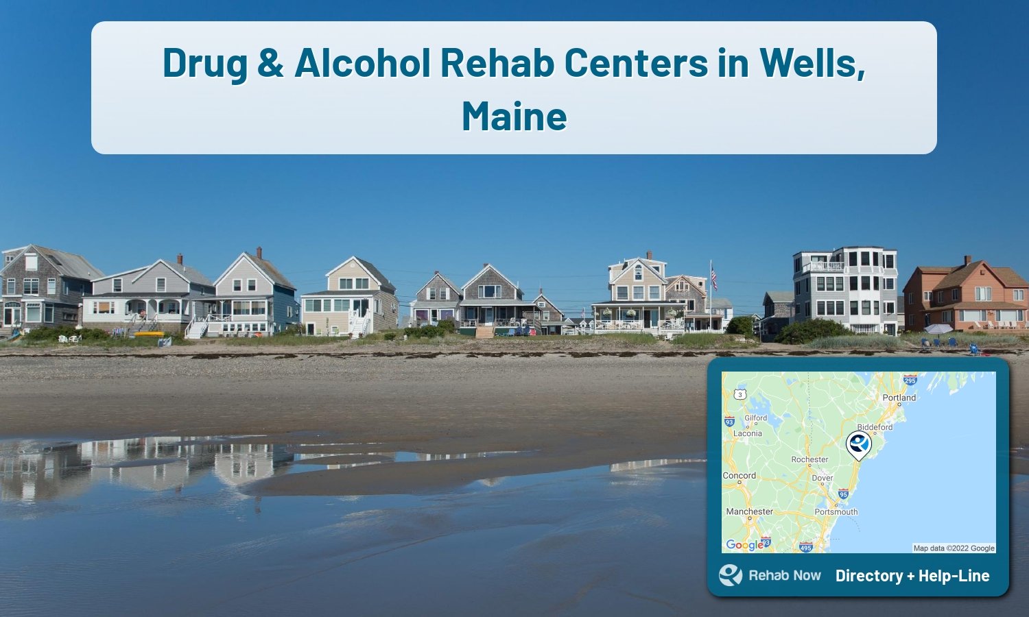 List of alcohol and drug treatment centers near you in Wells, Maine. Research certifications, programs, methods, pricing, and more.