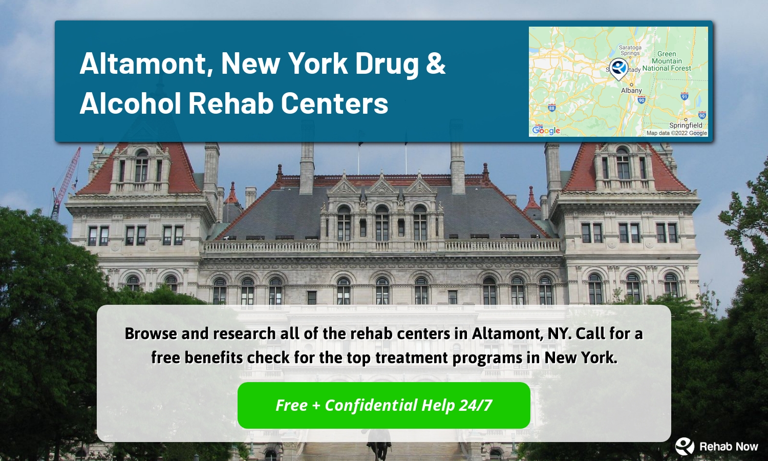 Browse and research all of the rehab centers in Altamont, NY. Call for a free benefits check for the top treatment programs in New York.