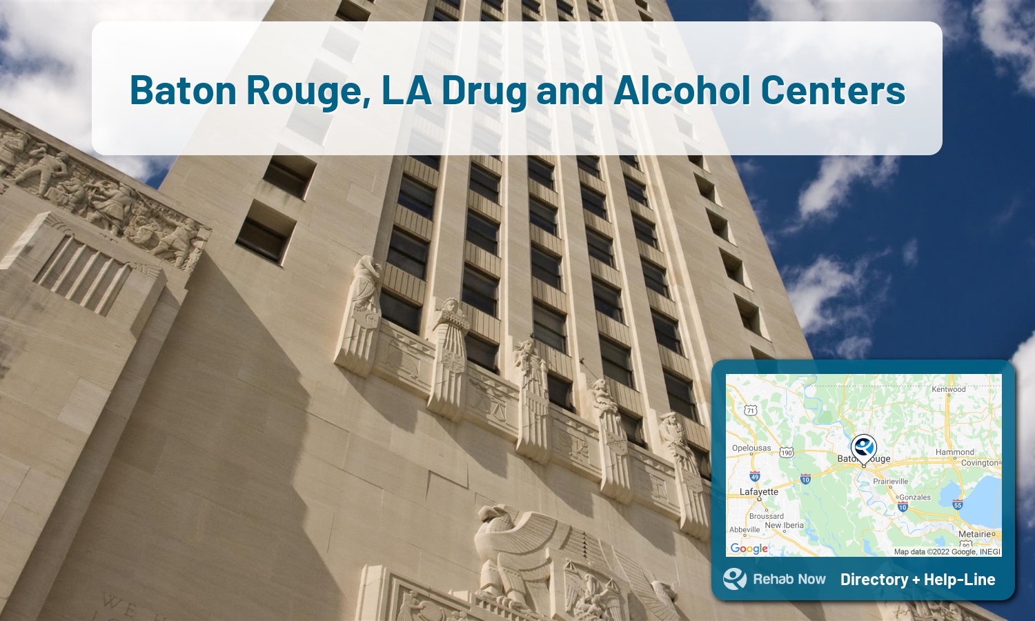 Baton Rouge, LA Treatment Centers. Find drug rehab in Baton Rouge, Louisiana, or detox and treatment programs. Get the right help now!