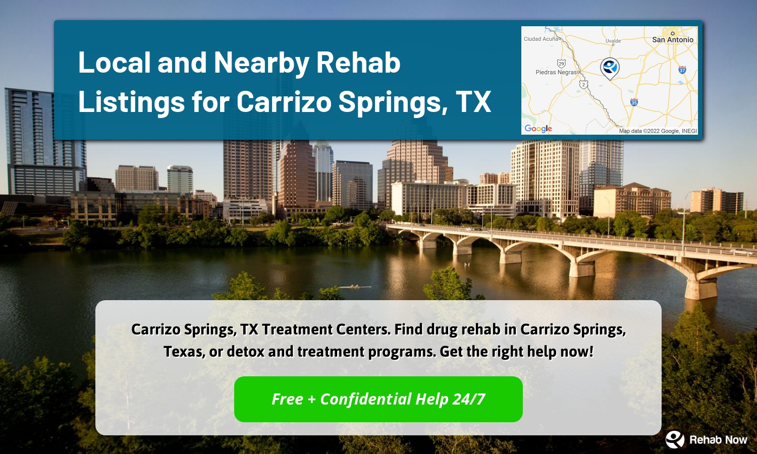 Carrizo Springs, TX Treatment Centers. Find drug rehab in Carrizo Springs, Texas, or detox and treatment programs. Get the right help now!