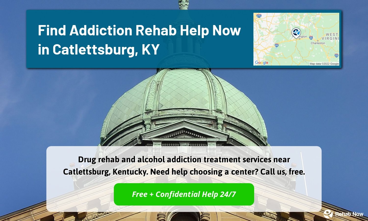 Drug rehab and alcohol addiction treatment services near Catlettsburg, Kentucky. Need help choosing a center? Call us, free.