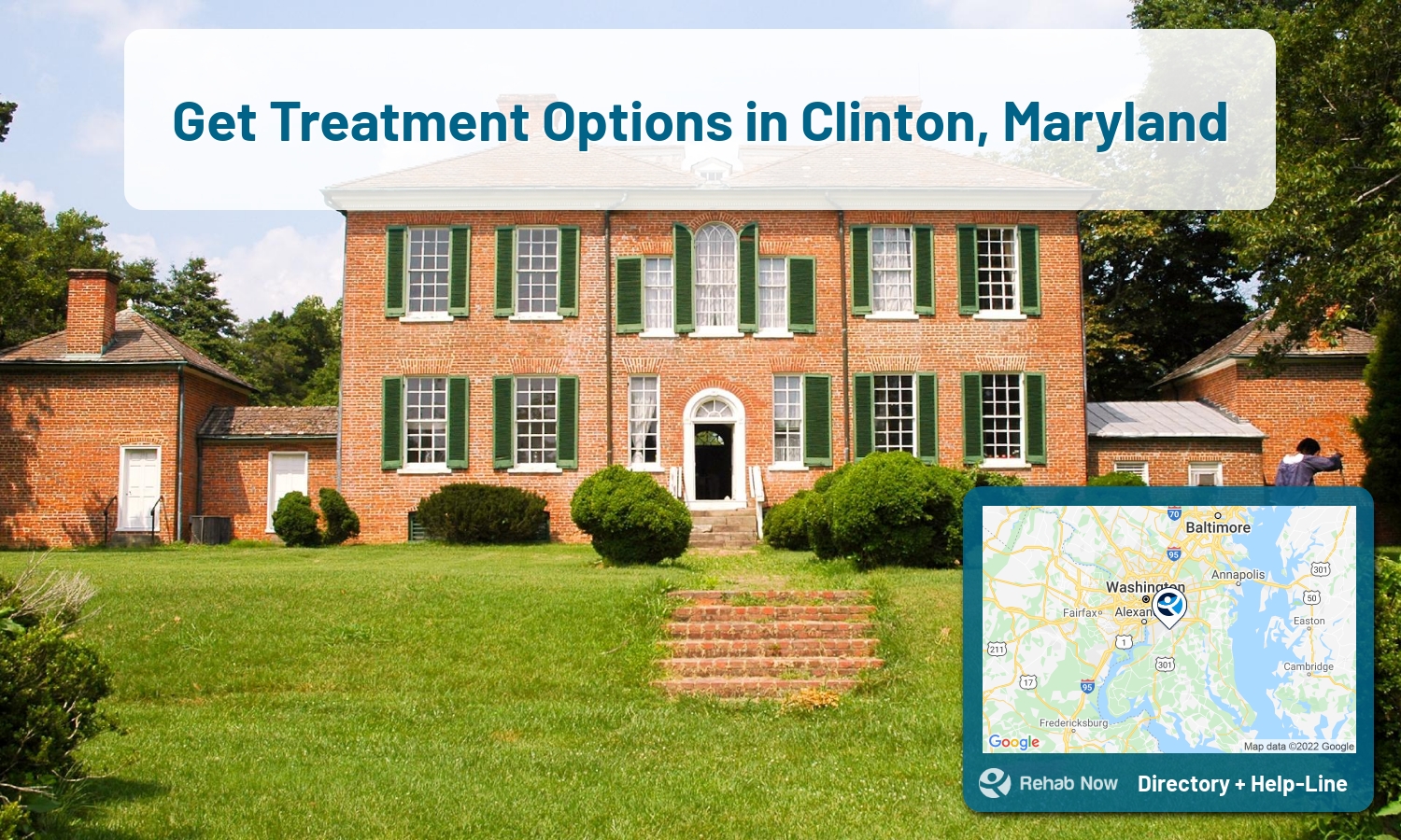 Our experts can help you find treatment now in Clinton, Maryland. We list drug rehab and alcohol centers in Maryland.