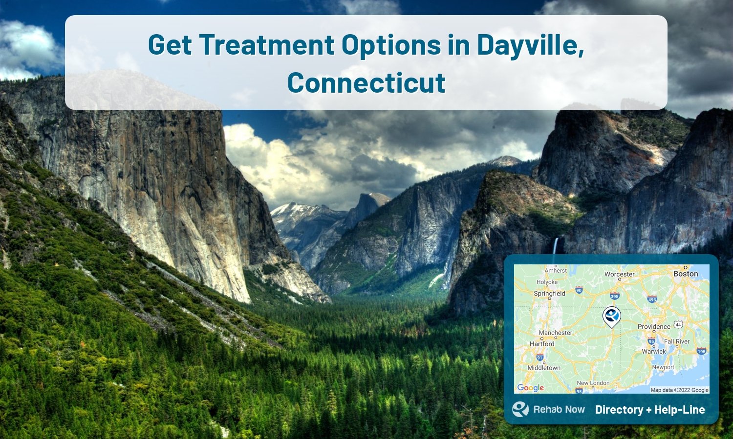 Struggling with addiction in Dayville, Connecticut? RehabNow helps you find the best treatment center or rehab available.