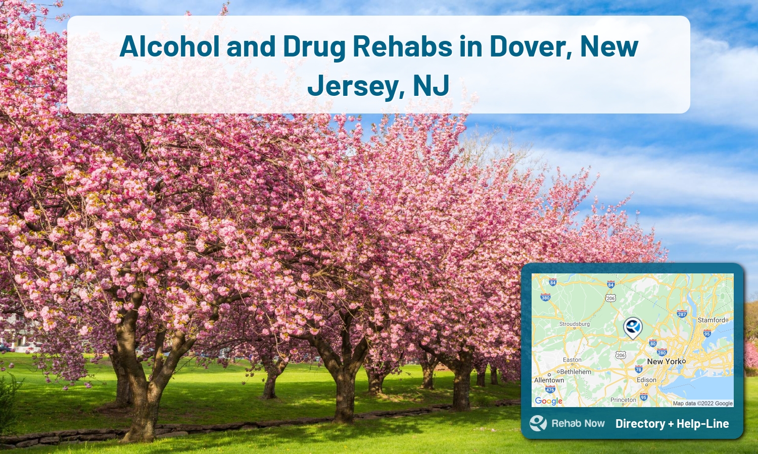 List of alcohol and drug treatment centers near you in Dover, New Jersey. Research certifications, programs, methods, pricing, and more.