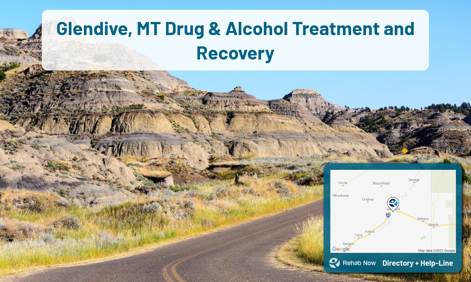 List of alcohol and drug treatment centers near you in Glendive, Montana. Research certifications, programs, methods, pricing, and more.