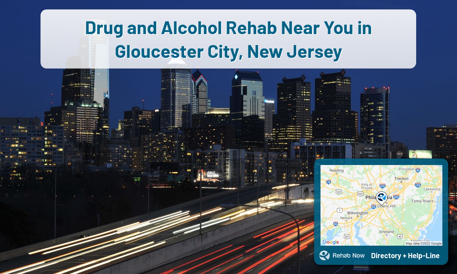 Drug rehab and alcohol treatment services near you in Gloucester City, New Jersey. Need help choosing a center? Call us, free.