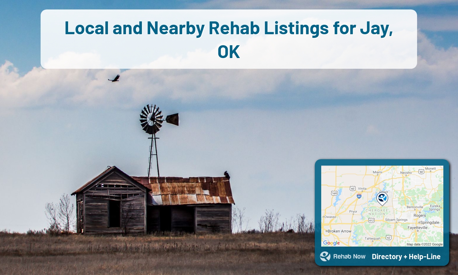 Jay, OK Treatment Centers. Find drug rehab in Jay, Oklahoma, or detox and treatment programs. Get the right help now!