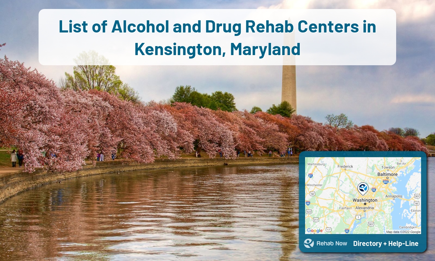 Our experts can help you find treatment now in Kensington, Maryland. We list drug rehab and alcohol centers in Maryland.