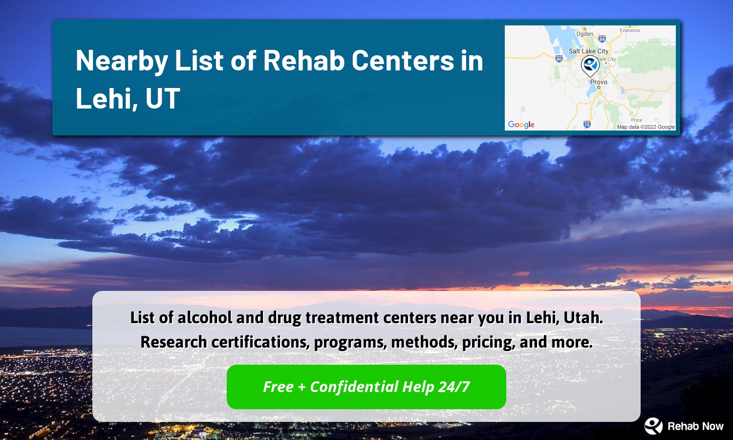 List of alcohol and drug treatment centers near you in Lehi, Utah. Research certifications, programs, methods, pricing, and more.