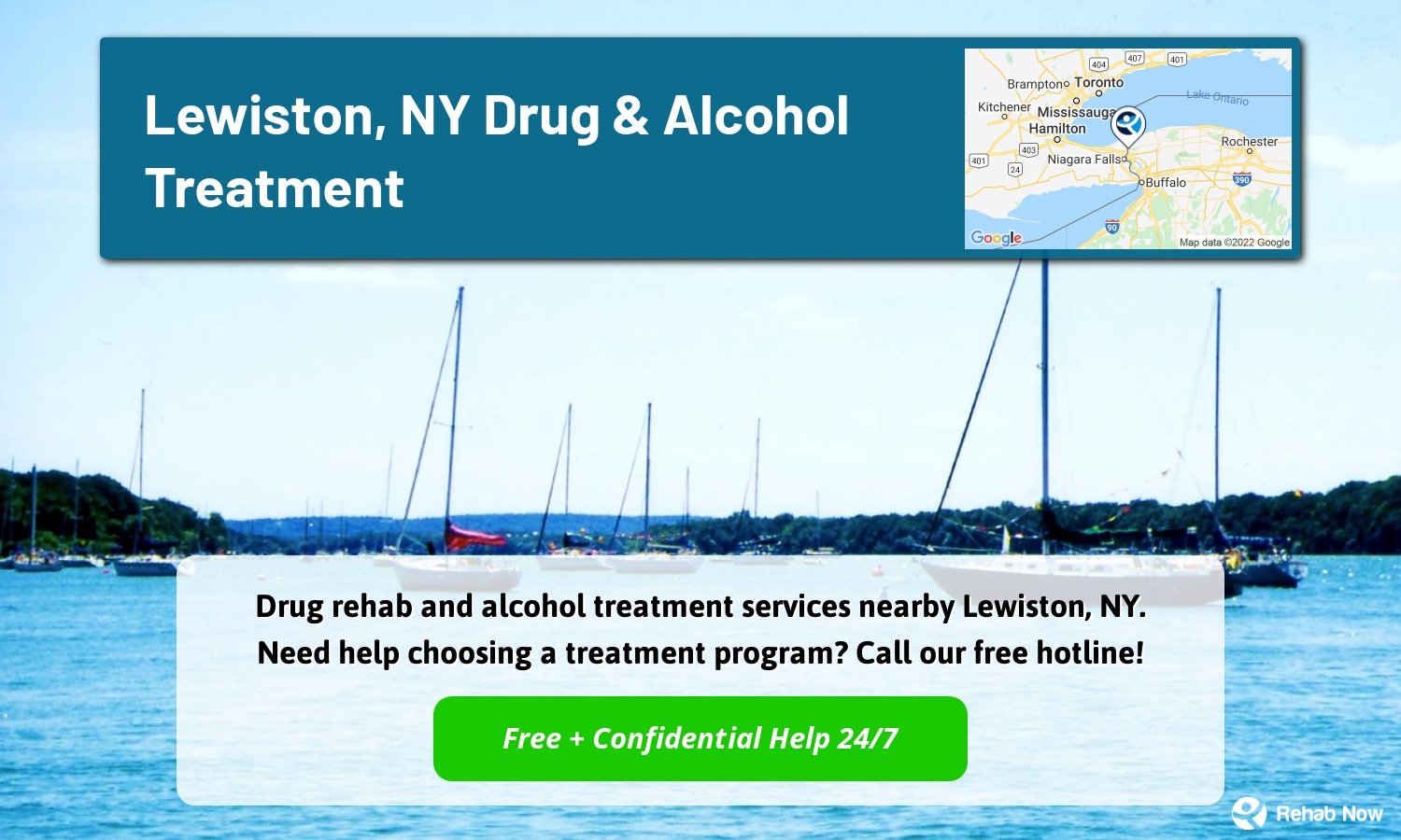 Drug rehab and alcohol treatment services nearby Lewiston, NY. Need help choosing a treatment program? Call our free hotline!