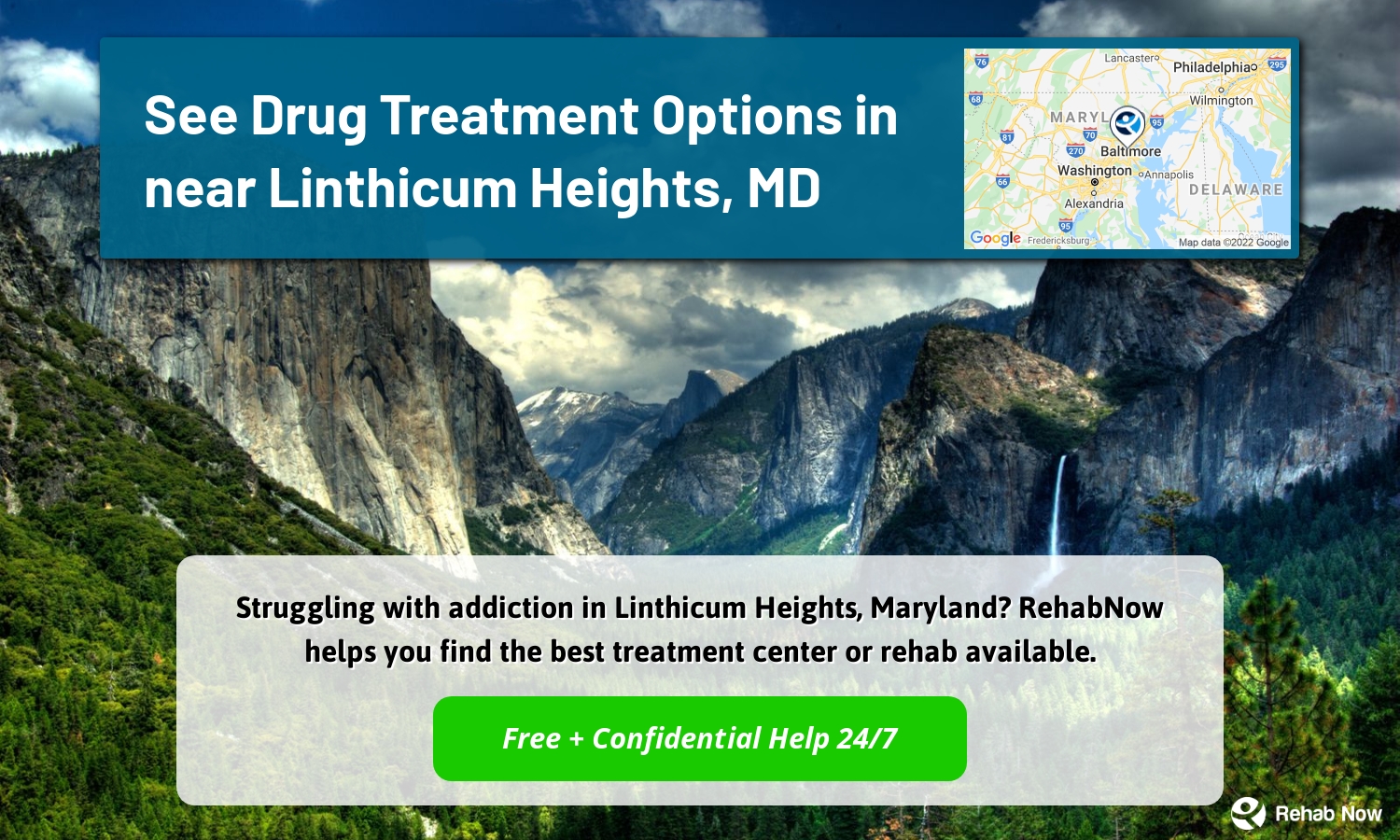 Struggling with addiction in Linthicum Heights, Maryland? RehabNow helps you find the best treatment center or rehab available.