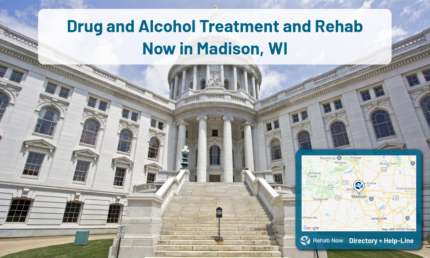 Madison, WI Treatment Centers. Find drug rehab in Madison, Wisconsin, or detox and treatment programs. Get the right help now!