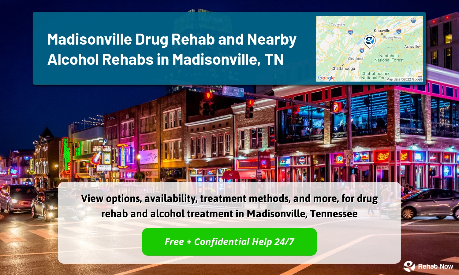 View options, availability, treatment methods, and more, for drug rehab and alcohol treatment in Madisonville, Tennessee